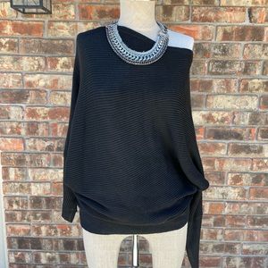 Black off the shoulder sweater